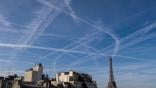 Contrails over Paris