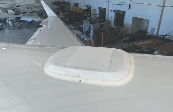 Starlink Aero Terminal fitted on a Gulfstream G650