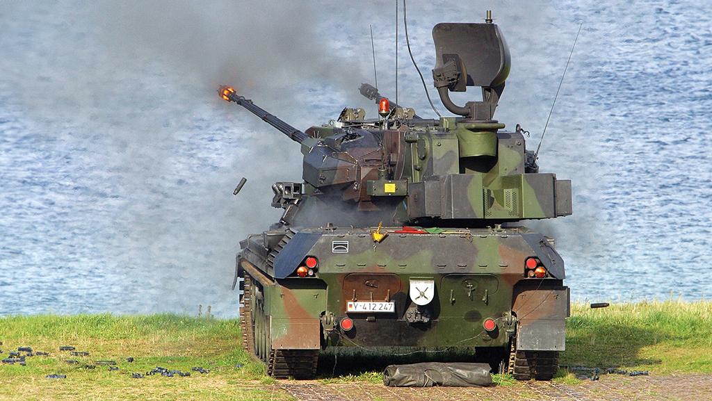 Gepard on a tank