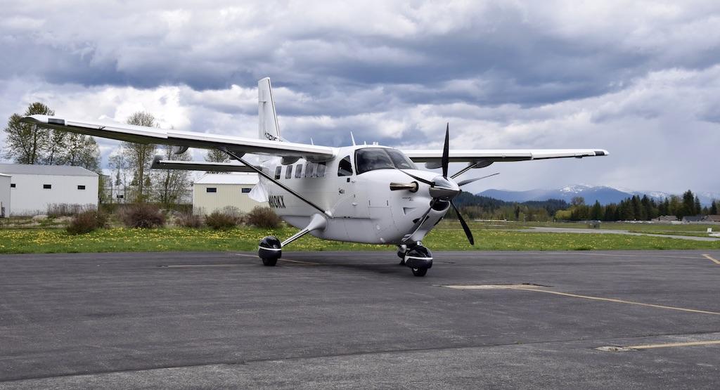 Kodiak 900 flight-test aircraft, first flown on Feb. 28, 2020, shown parked at Sandpoint Airport